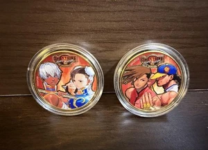 Street Fighter Elena ChunLi Medals Set of 2 Backdrop Gamemonster Osaka Booknus - Picture 1 of 1