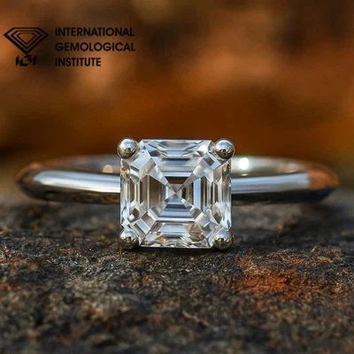 IGI Certified 1.00Ct Lab Grown Diamond Solitaire Engagement Ring In Platinum - Image 1 of 4