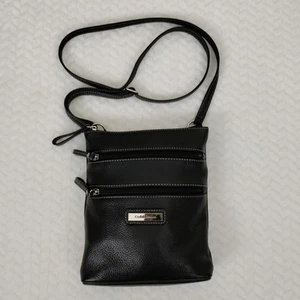 Croft & Barrow  Black Women's Crossbody Shoulder Leather Purse Bag - Picture 1 of 15