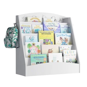 5-Tier Kids Bookshelf Montessori Toddler Book Rack Baby Bookcase Floor Front US - Picture 1 of 50