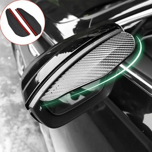 2Pcs Black Soft PVC Car Auto Rear View Side Mirror Rain Visor Guard Universal - Bild 1 von 8