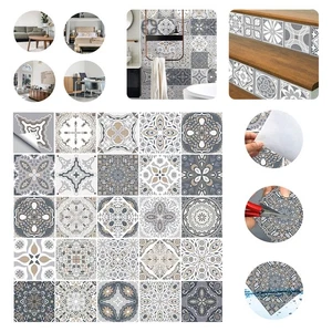 25 Stück Mosaik Fliesenaufkleber PVC Fliesensticker Fliesen Folie Selbstklebend - Bild 1 von 17