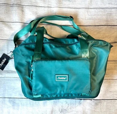 New Foldie Travel Duffle Carry On Bag Waterproof 23" x 14" Holds 40L Teal - Image 1 of 4