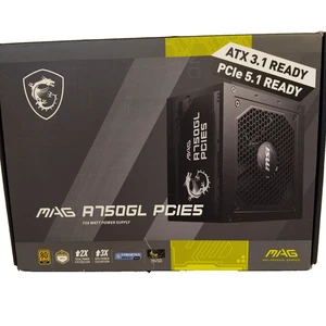 MAG A750GL PCIE5 Power Supply Unit, 750W, 80 Plus Black, Fully Modular, ATX - Picture 1 of 13