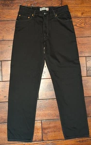 Levi's 550 Men's Relaxed Fit Tapered Leg Dark Black Wash Cotton Size 36/34 - Picture 1 of 13