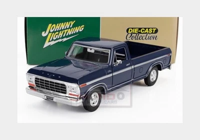 1:24 JOHNNY LIGHTNING Ford Usa F-150 Custom Pick-Up 1979 Blue JL24020-FORD Model - Image 1 of 2