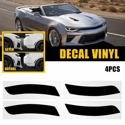 For 2016-2022 Chevrolet Camaro Smoke Side Marker Light Vinyl Overlay Decal 4PCS - Image 1 of 4