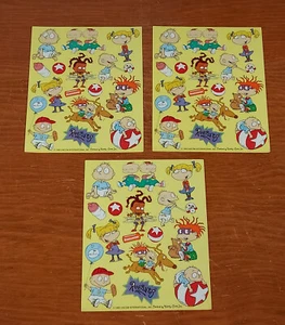 Trio of 1995 Rugrats sticker sheets c/o Nickelodeon, all complete, no pen marks! - Bild 1 von 2
