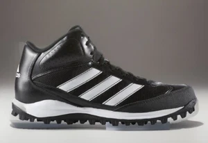 Adidas Turf Hog LX Mid Football Cleats Black White G67095 Men's Size 12 1/2- NEW - Picture 1 of 7
