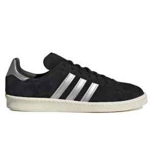 Adidas Campus 80s Men's Shoes Black Metallic Silver GX7330 - Picture 1 of 5