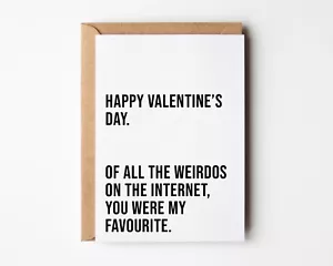 Happy Valentines Day Card Funny Rude Tinder Valentine Cards For Boyfriend Him - Picture 1 of 2