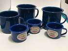 Vintage Blue Enamelware Coffee Cups