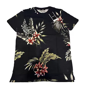 Jack & Jones Hombre Nueva Camiseta Floral Verano Manga Corta Azul Marino Talla Grande - Imagen 1 de 8