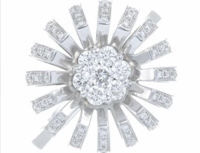 Anillo de diamantes de oro blanco de 18k de 0,85 quilates Foto 1 de 3