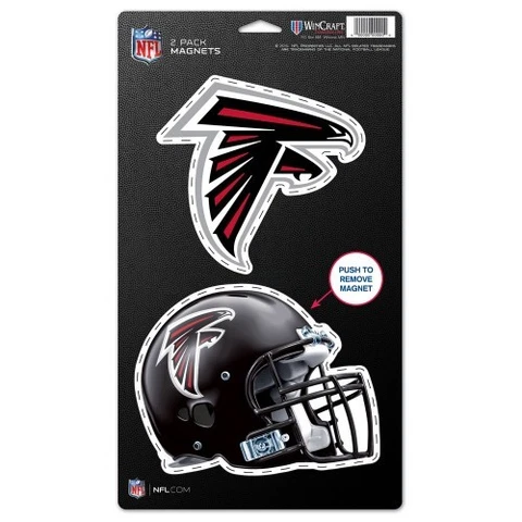 Wincraft NFL Football Atlanta Falcons  5 x 9 Die Cut 2 pack Magnet NEW Cover