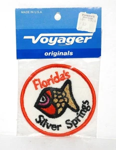 Parche bordado FLORIDA'S SILVER SPRINGS State Park Voyager Fish años 80 - Imagen 1 de 7