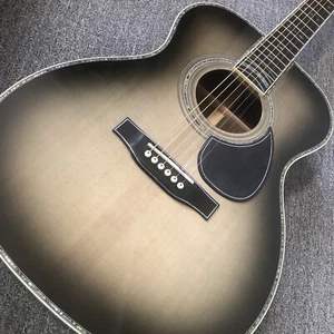 Nueva guitarra acústica OM body, tapa de abeto macizo, diapasón de ébano - Imagen 1 de 9
