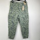 M&S Marks & Spencer Cargo Trousers Womens Uk16 Long Combat Camouflage Green