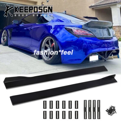 GLOSSY Side Skirts Extension Lower Splitter Body Parts for Hyundai GENESIS COUPE - Image 1 of 4