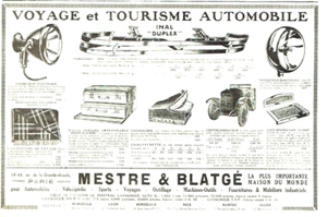 Werbung Advertising AD 0123 1926 Mestre & Blatgé Zugang Reise Tourismus Auto - Bild 1 von 1