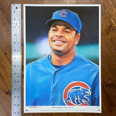 2025 Topps Living ARAMIS RAMIREZ 10x14 Art Print JARED KELLEY Signed SP #6/6 - Image 1 of 4
