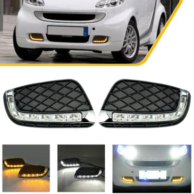 Luz antiniebla diurna LED DRL con intermitente para Benz Smart Fortwo 2008-2011 Foto 1 de 4