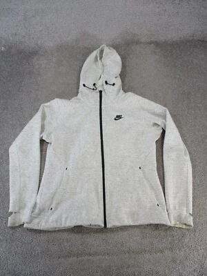 Sudadera con capucha Nike para mujer XL blanca para correr cremallera completa polar * Foto 1 de 4