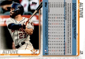 Jose Altuve 2019 Topps Baseball Card 178  Houston Astros