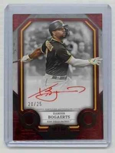 2024 Topps Tier One Xander Bogaerts Red Foil Ink Auto Autograph #20/25 Padres - Picture 1 of 2