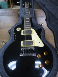 Gibson Ephiphone Les Paul Model Black And Cream 1997? W/ Ephiphone Case - Picture 1 of 10
