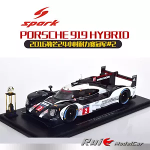 Spark 1:18 Porsche 919 Hybrid 2016 Le Mans 24H Endurance Race Victory #2 Modello - Foto 1 di 5