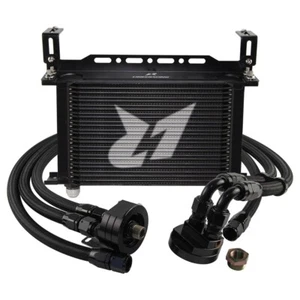 25 Row 10AN Aluminum Engine Oil Cooler W/ Bracket & Oil Filter Relocation Kit - Picture 1 of 11