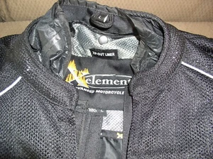 motorcycle riding jacket  Xelement " Troubled '  Black Mesh - Picture 1 of 4