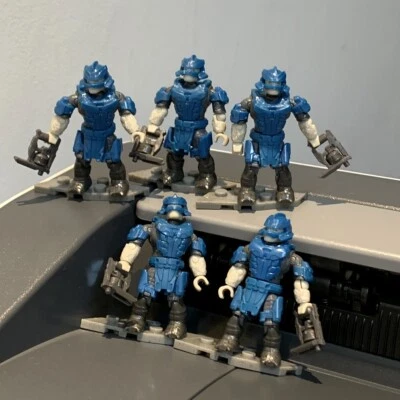 LOT 5 Mega Construx Halo Blue Brute Warrior Building Figures BLOKS UNSC HDP59