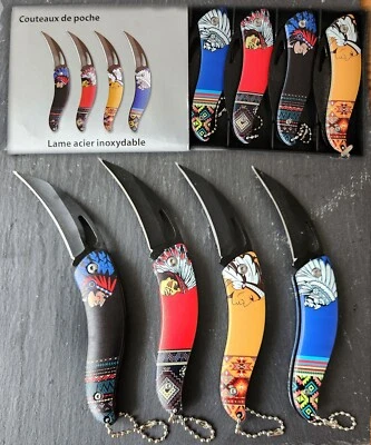 KASUL®GERMANY KaSul® | INDIANA 4'er Set Mini Taschenmesser | Schlaufe | 10-15cm 4 Color Messer