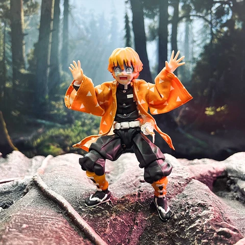 Handmade 1/12 Custom Cloth for 6" Figma Agatsuma Zenitsu Demon Slayer(No figure) Cover