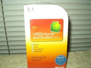 Microsoft Office Home and Student 2010 Full Retail Windows Key Card 1 PC License - Picture 1 of 2