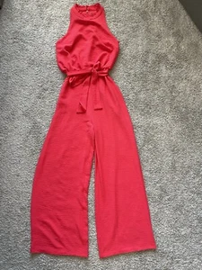 Vince Camuto ärmellose Krawatte mit breitem Bein Overall Größe 6 rot - Bild 1 von 8