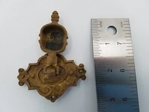 Vintage Drop Pendant Drawer Pull Handle Brass Reclaimed Furniture Hardware P455 - Picture 1 of 12