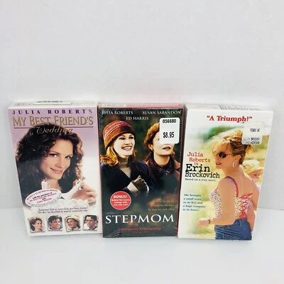 Julia Roberts VHS Bundle: My Best Friend's Wedding /Stepmom/Erin Brokovich New Foto 1 de 4