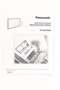 Instrucciones de funcionamiento de pantalla de plasma original Panasonic TH-42PWD4 manual - Imagen 1 de 1