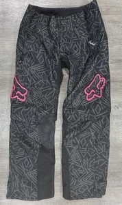 FOX Racing Switch Black Pants Womens Size 9/10 ATV Dirtbike Motocross Pink - Picture 1 of 16