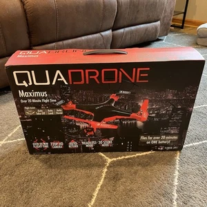 QUADRONE MAXIMUS DRONE WITH 720P HD CAMERA 13 X 13 X 3.75"--OPEN BOX - Picture 1 of 11