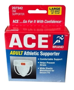 Vintage ACE Brand Adult Athletic Supporter 207342 Large (39"-44") Jock Strap - Picture 1 of 6