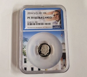 2016 S Clad 10C Roosevelt Dime Proof NGC PF 70 ULTRA CAMEO PR70UCAM Frosty Coin - Bild 1 von 4