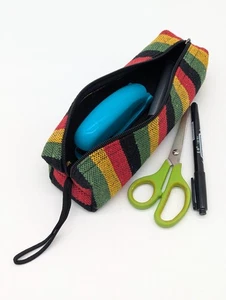 Reggea Rasta Federmäppchen Rauch Tasche Make Up Kunst Handwerk Schule Ethno Fair Trade - Bild 1 von 4