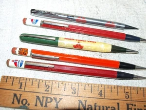 Gasoline logos and ads on 5 mechanical pencils (S882) - Picture 1 of 4