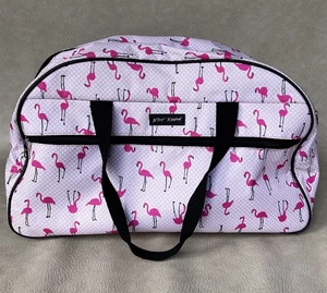 Betsey Johnson Pink Flamingo Strut Rolling Travel Weekender Seesack Gepäck - Bild 1 von 10