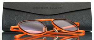 THIERRY LASRY Anomaly 116 Orange Brown Mens Round Eyeglasses 47-21-145 B:37 - Picture 1 of 14
