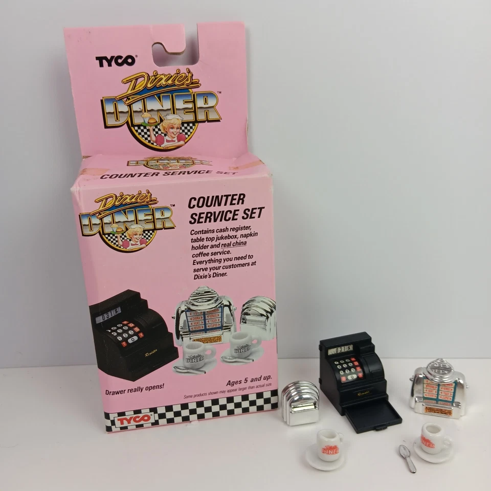 Conjunto de serviço de balcão de jantar Dixie's da Tyco Industries 1989 - Imagem 1 de 4